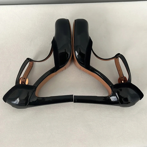 Nicole Brundage Women’s Mary Jane Ankle Strap Leather High Heels size 37.5 6.5 - Picture 7 of 10